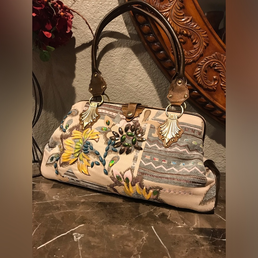 Vintage Sharif Embroidered Floral Jewel Bag - 25th Anniversary